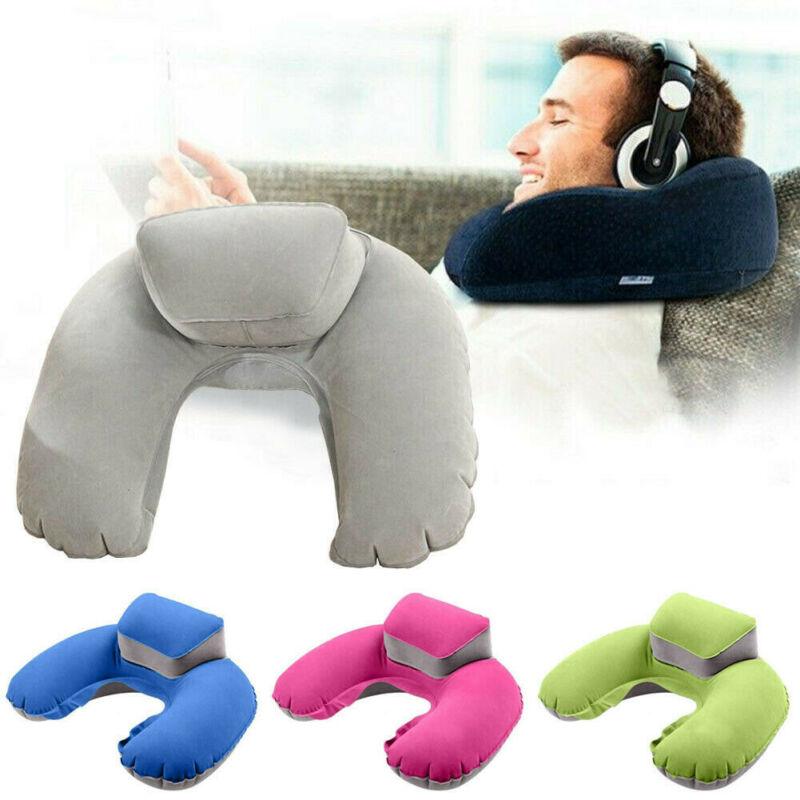 Foldable U-shaped Neck Support Pillow Inflatable Cushion Memory Foam Travel Pillow Neck Super Soft Pillows Air Plane Inflatable Neck Pillow Travel Pillow Ultralight Air Pillow with Comfortable Headrest Neck Support for Car