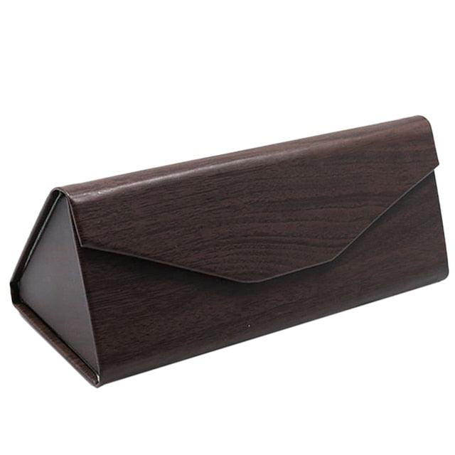 Folding Glasses Case Sunglasses Women And Men Glasses Box Fresh Portable Luxury Stylish Leather Compact Magnet Closure Sunglasses Cases For Eyeglasses Sunglasses