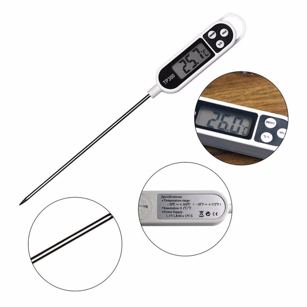 Food Thermometer TP300 Digital Candy Cooking Thermometer Kitchen Cooking Thermometer Instant Read for BBQ Grill Oil Milk Bath Water Deep Fry Candle Temperature Digital Kitchen Thermometer For Meat Cooking Food Probe BBQ Electronic Oven Kitchen Tools