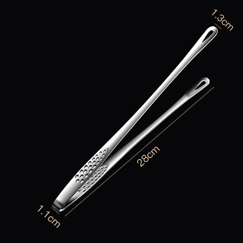 Food Tongs Stainless Steel Barbecue Tongs Meat Salad Steak Food Serving Tongs Tweezers Long BBQ Cooking Tongs Kitchen Utensils Stainless Steel Kitchen BBQ Tongs