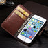 For iPhone X Case Cover for iPhone 8 7 6 6S Plus 5 5S 5SE Luxury PU Leather Flip Wallet Phone Cases Black Simple Card Holder With Magnetic Button Flip Leather Cover