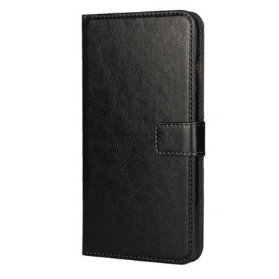 For iPhone X Case Cover for iPhone 8 7 6 6S Plus 5 5S 5SE Luxury PU Leather Flip Wallet Phone Cases Black Simple Card Holder With Magnetic Button Flip Leather Cover