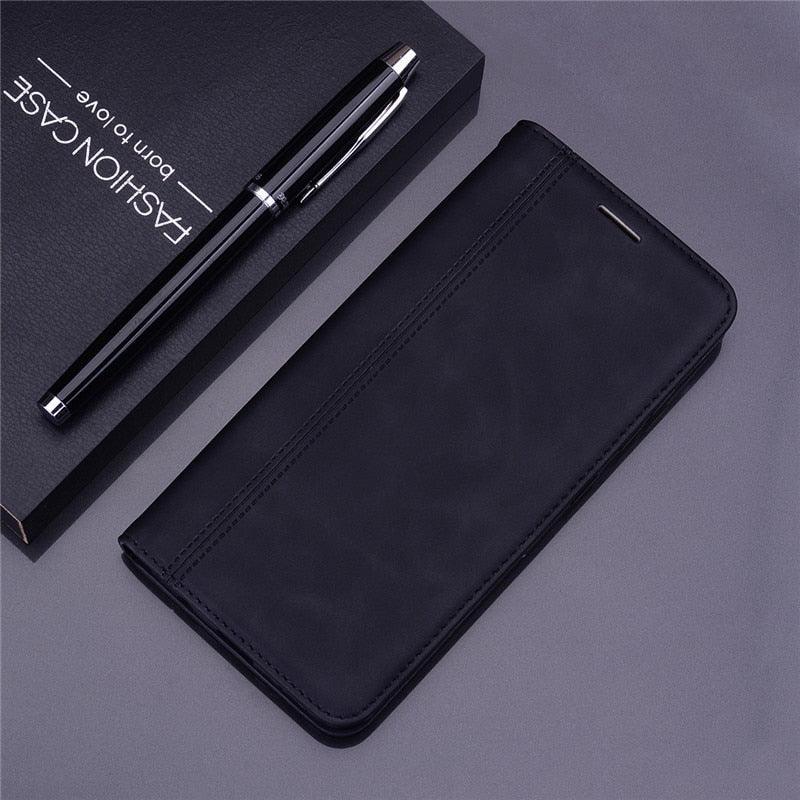 For Xiaomi Redmi Note 7 Case Leather Flip Redmi Note 7 Pro Wallet Magnetic Case For Xiaomi Redmi 7 Phone Cases Premium PU-Leather Flip Wallet Cover Phone Case