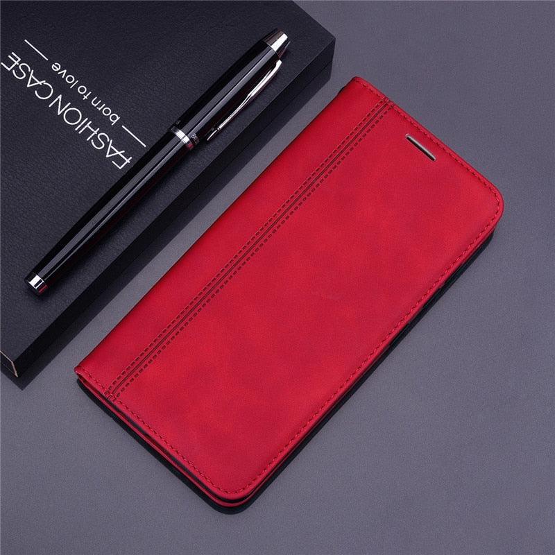 For Xiaomi Redmi Note 7 Case Leather Flip Redmi Note 7 Pro Wallet Magnetic Case For Xiaomi Redmi 7 Phone Cases Premium PU-Leather Flip Wallet Cover Phone Case