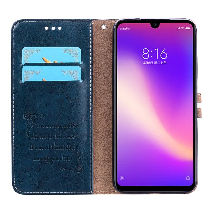 For Xiaomi Redmi Note 7 Case Leather Flip Redmi Note 7 Pro Wallet Magnetic Case For Xiaomi Redmi 7 Phone Cases Premium PU-Leather Flip Wallet Cover Phone Case