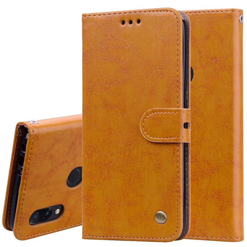 For Xiaomi Redmi Note 7 Case Leather Flip Redmi Note 7 Pro Wallet Magnetic Case For Xiaomi Redmi 7 Phone Cases Premium PU-Leather Flip Wallet Cover Phone Case