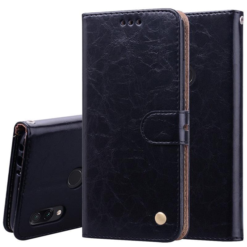 For Xiaomi Redmi Note 7 Case Leather Flip Redmi Note 7 Pro Wallet Magnetic Case For Xiaomi Redmi 7 Phone Cases Premium PU-Leather Flip Wallet Cover Phone Case