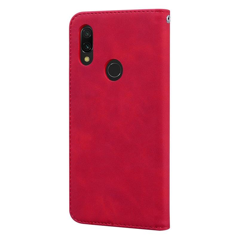 For Xiaomi Redmi Note 7 Case Leather Flip Redmi Note 7 Pro Wallet Magnetic Case For Xiaomi Redmi 7 Phone Cases Premium PU-Leather Flip Wallet Cover Phone Case