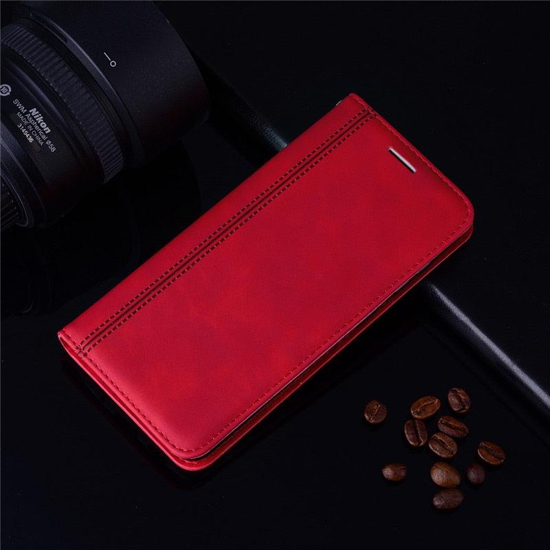 For Xiaomi Redmi Note 7 Case Leather Flip Redmi Note 7 Pro Wallet Magnetic Case For Xiaomi Redmi 7 Phone Cases Premium PU-Leather Flip Wallet Cover Phone Case