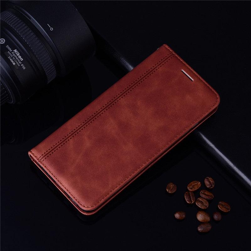 For Xiaomi Redmi Note 7 Case Leather Flip Redmi Note 7 Pro Wallet Magnetic Case For Xiaomi Redmi 7 Phone Cases Premium PU-Leather Flip Wallet Cover Phone Case