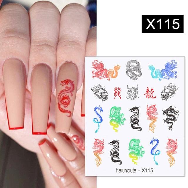 French Line Nail Water Decal Flower Marble Leaf Girl Stickers on Nails Water Ink Transfer Slider Nail Stickers Decor Kids Nails Art Decoration Nail Strips Shiny French Tip Guides Stickers French Nail Stickers Form Fringe Guides