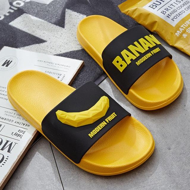 Fruit Home Women Slippers Banana Summer Indoor Flats Orange Bathroom Slides Non Slip Fruit Slippers Soft Slide Sandals Non-Slip Bath Shower Slippers