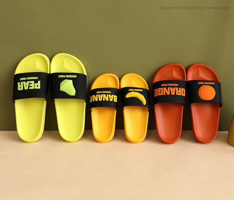 Fruit Home Women Slippers Banana Summer Indoor Flats Orange Bathroom Slides Non Slip Fruit Slippers Soft Slide Sandals Non-Slip Bath Shower Slippers