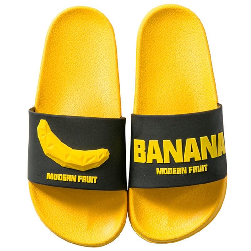 Fruit Home Women Slippers Banana Summer Indoor Flats Orange Bathroom Slides Non Slip Fruit Slippers Soft Slide Sandals Non-Slip Bath Shower Slippers