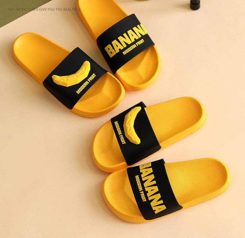 Fruit Home Women Slippers Banana Summer Indoor Flats Orange Bathroom Slides Non Slip Fruit Slippers Soft Slide Sandals Non-Slip Bath Shower Slippers