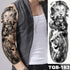 Full Arm Temporary Tattoos 8 Sheets and Half Arm Shoulder Waterproof Tattoos Elegant Large Lion Sleeve Sticker Tattoo Waterproof Temporary Big Wolf Tatoos For Men and Women - STEVVEX Beauty - 103, 3D Tattoo, Animal Tattoo, Arm Tattoo, Back Tattoo, Beauty, Big Tattoo, Black Tattoos, Body Tattoo, Extra Large Tattoo, Lion Tattoo, Men Tattoo, Mens Tattoo, Modern Tatoos, Tattoo, Tiger Tattoo, Waterproof Tattoo, Wolf Tattoo, Women Tattoo, Womens Tattoo - Stevvex.com