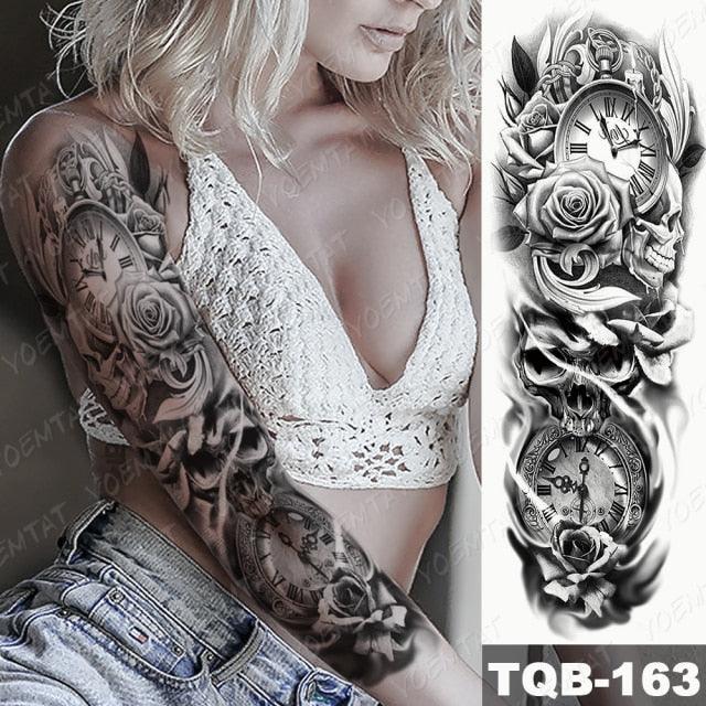 Full Arm Temporary Tattoos 8 Sheets and Half Arm Shoulder Waterproof Tattoos Elegant Large Lion Sleeve Sticker Tattoo Waterproof Temporary Big Wolf Tatoos For Men and Women - STEVVEX Beauty - 103, 3D Tattoo, Animal Tattoo, Arm Tattoo, Back Tattoo, Beauty, Big Tattoo, Black Tattoos, Body Tattoo, Extra Large Tattoo, Lion Tattoo, Men Tattoo, Mens Tattoo, Modern Tatoos, Tattoo, Tiger Tattoo, Waterproof Tattoo, Wolf Tattoo, Women Tattoo, Womens Tattoo - Stevvex.com