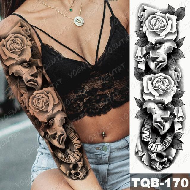 Full Arm Temporary Tattoos 8 Sheets and Half Arm Shoulder Waterproof Tattoos Elegant Large Lion Sleeve Sticker Tattoo Waterproof Temporary Big Wolf Tatoos For Men and Women - STEVVEX Beauty - 103, 3D Tattoo, Animal Tattoo, Arm Tattoo, Back Tattoo, Beauty, Big Tattoo, Black Tattoos, Body Tattoo, Extra Large Tattoo, Lion Tattoo, Men Tattoo, Mens Tattoo, Modern Tatoos, Tattoo, Tiger Tattoo, Waterproof Tattoo, Wolf Tattoo, Women Tattoo, Womens Tattoo - Stevvex.com