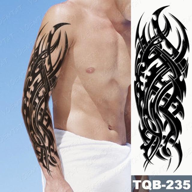 Full Arm Temporary Tattoos 8 Sheets and Half Arm Shoulder Waterproof Tattoos Elegant Large Lion Sleeve Sticker Tattoo Waterproof Temporary Big Wolf Tatoos For Men and Women - STEVVEX Beauty - 103, 3D Tattoo, Animal Tattoo, Arm Tattoo, Back Tattoo, Beauty, Big Tattoo, Black Tattoos, Body Tattoo, Extra Large Tattoo, Lion Tattoo, Men Tattoo, Mens Tattoo, Modern Tatoos, Tattoo, Tiger Tattoo, Waterproof Tattoo, Wolf Tattoo, Women Tattoo, Womens Tattoo - Stevvex.com