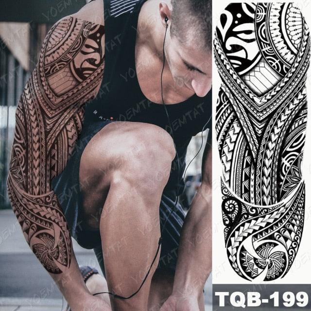 Full Arm Temporary Tattoos 8 Sheets and Half Arm Shoulder Waterproof Tattoos Elegant Large Lion Sleeve Sticker Tattoo Waterproof Temporary Big Wolf Tatoos For Men and Women - STEVVEX Beauty - 103, 3D Tattoo, Animal Tattoo, Arm Tattoo, Back Tattoo, Beauty, Big Tattoo, Black Tattoos, Body Tattoo, Extra Large Tattoo, Lion Tattoo, Men Tattoo, Mens Tattoo, Modern Tatoos, Tattoo, Tiger Tattoo, Waterproof Tattoo, Wolf Tattoo, Women Tattoo, Womens Tattoo - Stevvex.com