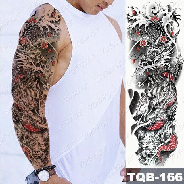 Full Arm Temporary Tattoos 8 Sheets and Half Arm Shoulder Waterproof Tattoos Elegant Large Lion Sleeve Sticker Tattoo Waterproof Temporary Big Wolf Tatoos For Men and Women - STEVVEX Beauty - 103, 3D Tattoo, Animal Tattoo, Arm Tattoo, Back Tattoo, Beauty, Big Tattoo, Black Tattoos, Body Tattoo, Extra Large Tattoo, Lion Tattoo, Men Tattoo, Mens Tattoo, Modern Tatoos, Tattoo, Tiger Tattoo, Waterproof Tattoo, Wolf Tattoo, Women Tattoo, Womens Tattoo - Stevvex.com