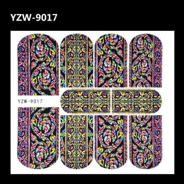 Full Beauty 1pc Black Flower Vine Nail Water Sticker Leaf Lace Design Slider Nail Art Decal Beauty Foils Decoration Nail Decals for Women Nail Art Stickers Water Transfer Decals Design Nail Art Supplies Manicure Acrylic Nail Foil Stencils Decorations