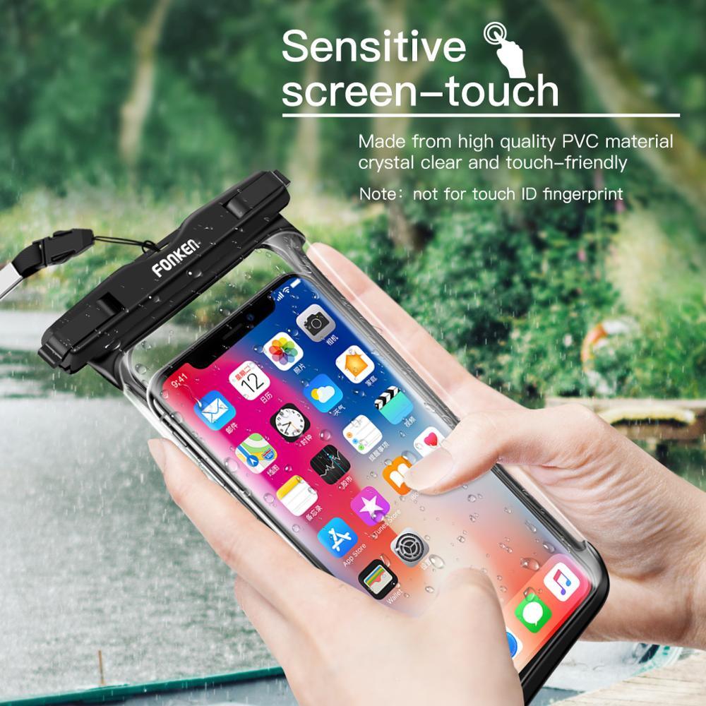 Full Display Waterproof Case for Phone Transparent Snow Underwater Swim Pouch Mobile Covers Design Waterproof Case For Swimming Compatible For iPhone Lightweight Smartphone Case