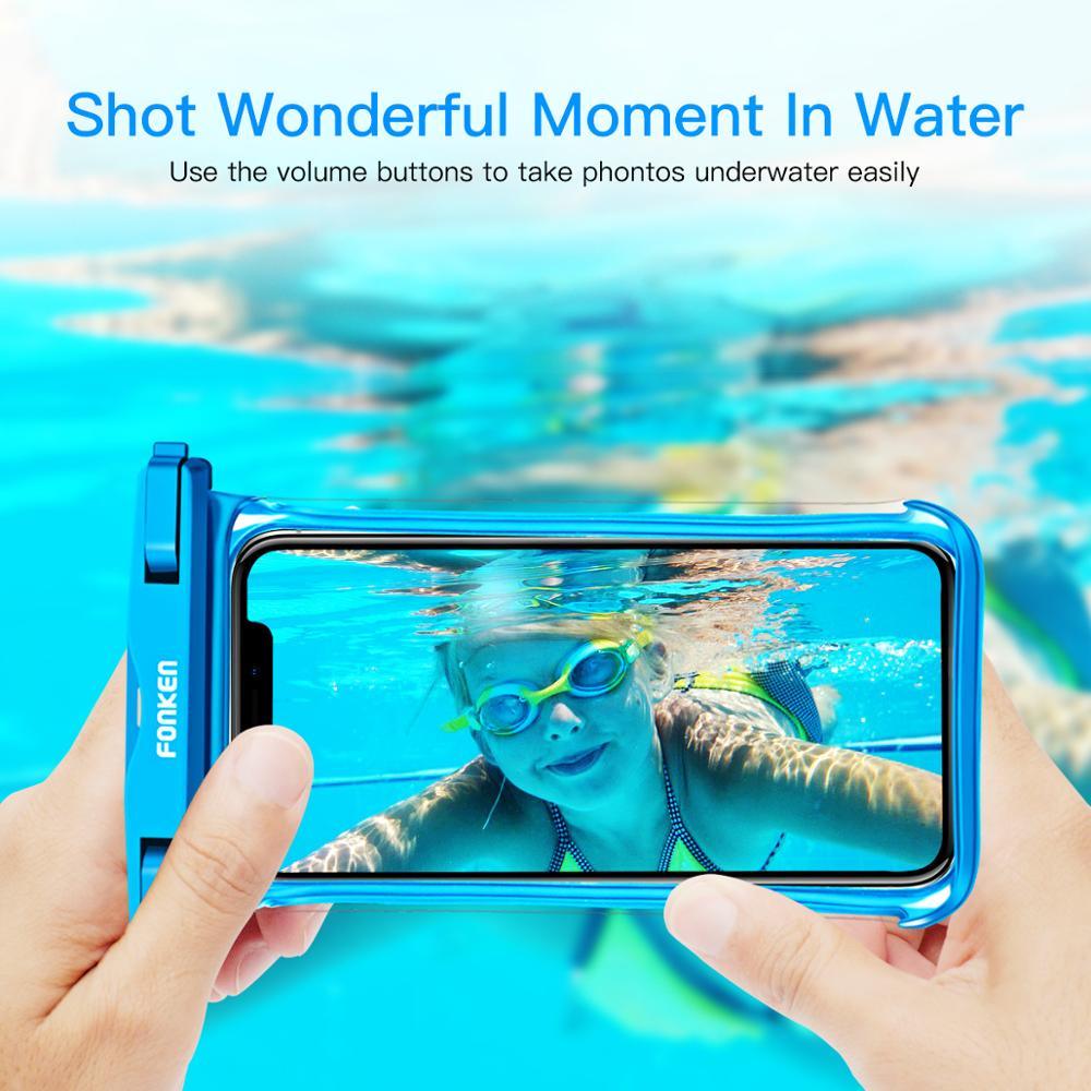 Full Display Waterproof Case for Phone Transparent Snow Underwater Swim Pouch Mobile Covers Design Waterproof Case For Swimming Compatible For iPhone Lightweight Smartphone Case