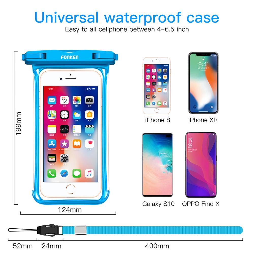 Full Display Waterproof Case for Phone Transparent Snow Underwater Swim Pouch Mobile Covers Design Waterproof Case For Swimming Compatible For iPhone Lightweight Smartphone Case