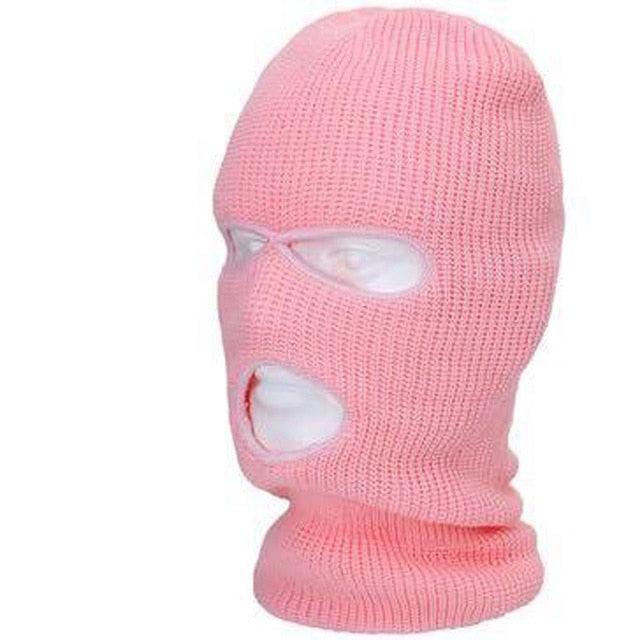 Full Face Cover Ski Mask Hat 3 Holes Balaclava Army Tactical CS Windproof Knit Beanies Bonnet Winter Warm Unisex Caps Neck Gaiter, Winter Balaclava Warm Knit Beanie for Outdoor Sports Outdoor Full Face Cover Thermal Ski Mask One Size