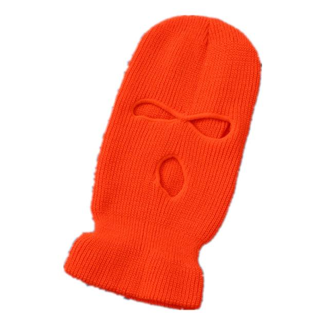 Full Face Cover Ski Mask Hat 3 Holes Balaclava Army Tactical CS Windproof Knit Beanies Bonnet Winter Warm Unisex Caps Neck Gaiter, Winter Balaclava Warm Knit Beanie for Outdoor Sports Outdoor Full Face Cover Thermal Ski Mask One Size