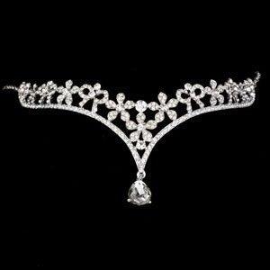 Full Round Crystal Rhinestone Wedding Tiaras Bridal Hair Accessories Kids Crown For Cake Topper Festival Party Prom Gift  Rhinestones Headband With Comb Luxury Full Round Hair Accessories Jewelry For Wedding Prom Bridal Party