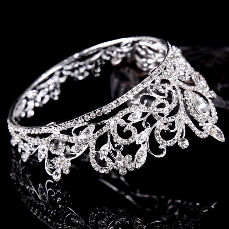 Full Round Crystal Rhinestone Wedding Tiaras Bridal Hair Accessories Kids Crown For Cake Topper Festival Party Prom Gift  Rhinestones Headband With Comb Luxury Full Round Hair Accessories Jewelry For Wedding Prom Bridal Party