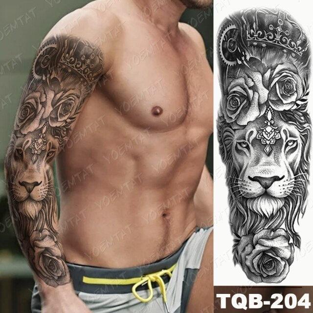 Full Women Man Realistic Waterproof Temporary Tattoo Tiger Stickers Luxury Big Design For Arm Thigh - STEVVEX Beauty - 103, 3D Tattoo, Animal Tattoo, Arm Tattoo, Beauty, Big Tattoo, Black Tattoos, Body Tattoo, Colorful Tattoo, Extra Large Tattoo, Fashion Tattoo, Girls Tattoo, Large Black Tattoo, Large Tattoo, Leg Tattoo, Lion Tattoo, Luxury Tattoo, Men Tattoo, Mens Tattoo, Stylish Tattoo, Tattoo, Waterproof Tattoo, Women Tattoo, Womens Tattoo - Stevvex.com