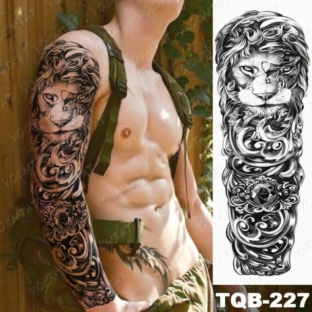 Full Women Man Realistic Waterproof Temporary Tattoo Tiger Stickers Luxury Big Design For Arm Thigh - STEVVEX Beauty - 103, 3D Tattoo, Animal Tattoo, Arm Tattoo, Beauty, Big Tattoo, Black Tattoos, Body Tattoo, Colorful Tattoo, Extra Large Tattoo, Fashion Tattoo, Girls Tattoo, Large Black Tattoo, Large Tattoo, Leg Tattoo, Lion Tattoo, Luxury Tattoo, Men Tattoo, Mens Tattoo, Stylish Tattoo, Tattoo, Waterproof Tattoo, Women Tattoo, Womens Tattoo - Stevvex.com