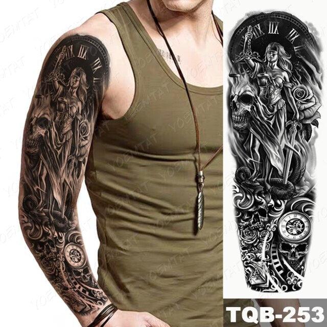 Full Women Man Realistic Waterproof Temporary Tattoo Tiger Stickers Luxury Big Design For Arm Thigh - STEVVEX Beauty - 103, 3D Tattoo, Animal Tattoo, Arm Tattoo, Beauty, Big Tattoo, Black Tattoos, Body Tattoo, Colorful Tattoo, Extra Large Tattoo, Fashion Tattoo, Girls Tattoo, Large Black Tattoo, Large Tattoo, Leg Tattoo, Lion Tattoo, Luxury Tattoo, Men Tattoo, Mens Tattoo, Stylish Tattoo, Tattoo, Waterproof Tattoo, Women Tattoo, Womens Tattoo - Stevvex.com