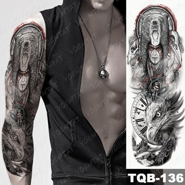 Full Women Man Realistic Waterproof Temporary Tattoo Tiger Stickers Luxury Big Design For Arm Thigh - STEVVEX Beauty - 103, 3D Tattoo, Animal Tattoo, Arm Tattoo, Beauty, Big Tattoo, Black Tattoos, Body Tattoo, Colorful Tattoo, Extra Large Tattoo, Fashion Tattoo, Girls Tattoo, Large Black Tattoo, Large Tattoo, Leg Tattoo, Lion Tattoo, Luxury Tattoo, Men Tattoo, Mens Tattoo, Stylish Tattoo, Tattoo, Waterproof Tattoo, Women Tattoo, Womens Tattoo - Stevvex.com