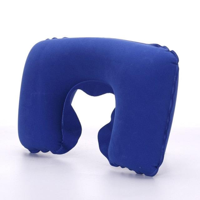 Functional Inflatable Neck Pillow Inflatable U Shaped Travel Pillow Car Head Neck Rest Air Cushion for Travel Neck Pillow Functional U-Shape Travel Pillow For Airplane Inflatable Neck Pillow Travel Accessories Comfortable Sleep Pillows