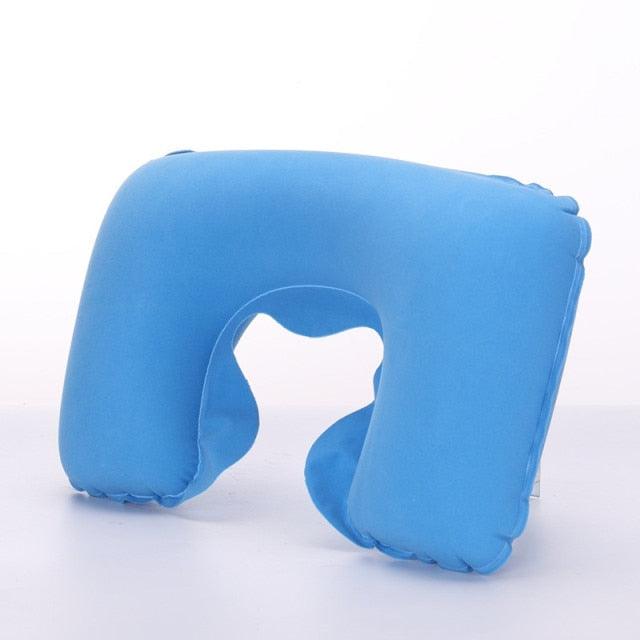 Functional Inflatable Neck Pillow Inflatable U Shaped Travel Pillow Car Head Neck Rest Air Cushion for Travel Neck Pillow Functional U-Shape Travel Pillow For Airplane Inflatable Neck Pillow Travel Accessories Comfortable Sleep Pillows