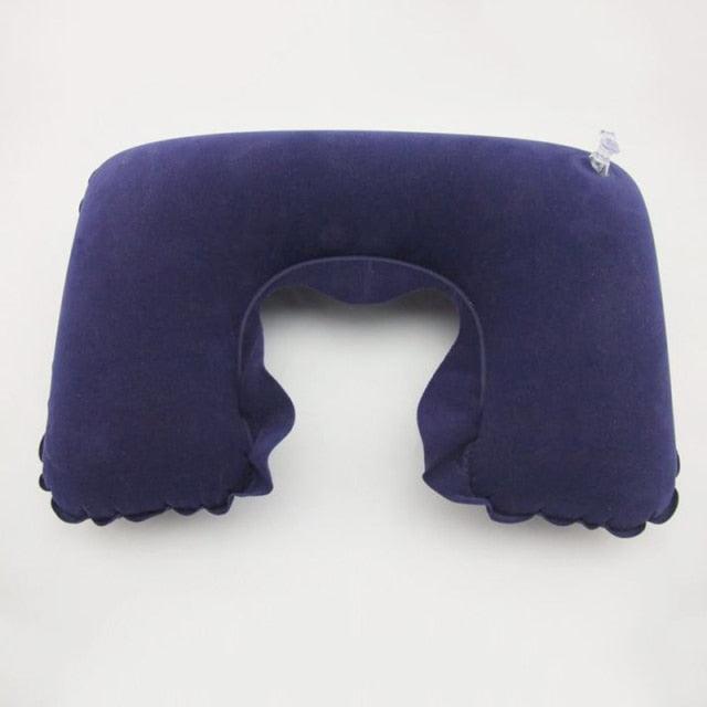 Functional U-Shape Travel Pillow For Airplane Inflatable Neck Pillow Travel Accessories Comfortable Sleep Pillows Inflatable Neck Pillow Inflatable U Shaped Travel Pillow Car Head Neck Rest Air Cushion For Travel Neck Pillow