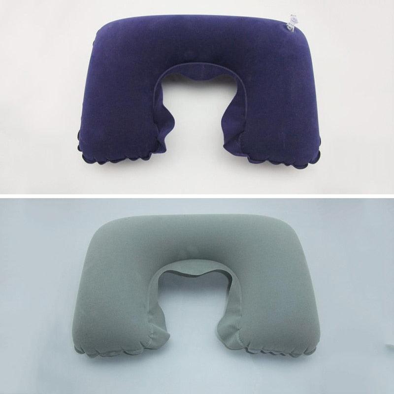 Functional U-Shape Travel Pillow For Airplane Inflatable Neck Pillow Travel Accessories Comfortable Sleep Pillows Inflatable Neck Pillow Inflatable U Shaped Travel Pillow Car Head Neck Rest Air Cushion For Travel Neck Pillow