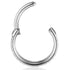 G23 Titanium Septum Clicker Nose Ring Double Stacked Hinged Segment Labret Ear Tragus Cartilage Helix Earring Piercing Hoop Earrings Conch Septum Clicker Ring Seamless Hinged Segment Ring Silver Helix Rook Tragus Hoop Earing