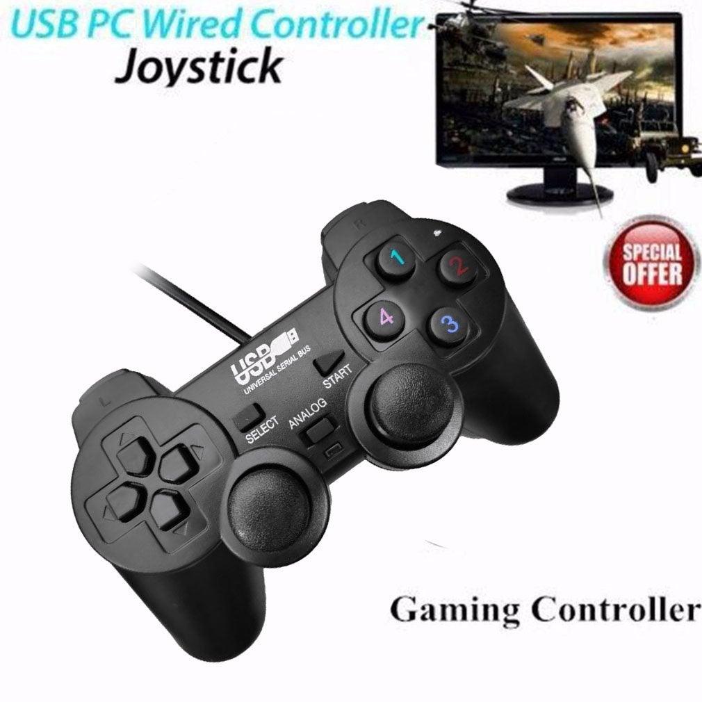 Gaming Quality Black Joystick Shock Gamepad Controller Compatible With PC Laptop Computer - STEVVEX Game - 221, best quality joystick, controller for pc, game, Game Pads for mobile, gamepad joystick, games accessories, joystick, joystick for games, lightweight Game Pad, portable game pad, Quality Game Pad, Simple Controller, Simple Game Controller, sustainable joystick - Stevvex.com