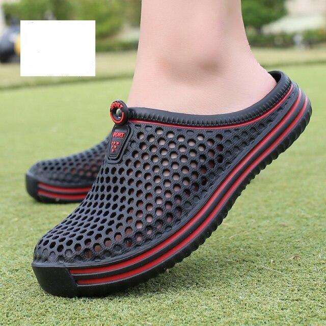 Garden Clog Women Quick Drying Summer Beach Slipper Flat Outdoor Sandals Breathable Mesh Sandals Beach Footwear Anti-Slip Slippers Quick Drying Sandals