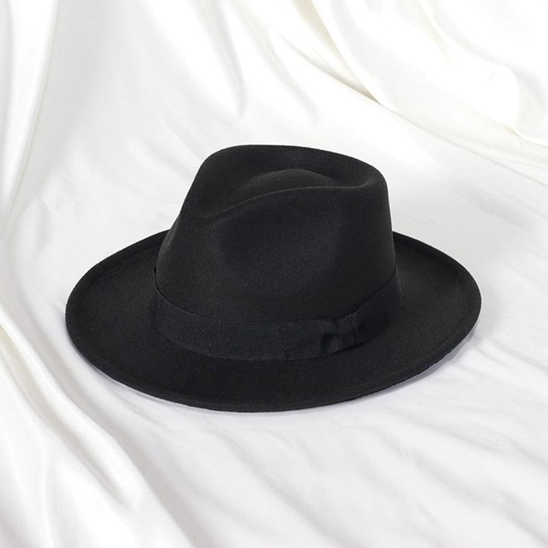 Gentleman New Fashion Men Fedoras Hat Jazz Hat With Bow Tie Fedora Hats Fashionable Classic Wide Brim  Hat Elegant Soft Outdoor Cap Casual Hat For Daily Wear