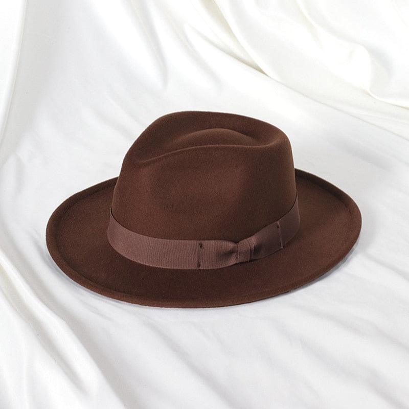 Gentleman New Fashion Men Fedoras Hat Jazz Hat With Bow Tie Fedora Hats Fashionable Classic Wide Brim  Hat Elegant Soft Outdoor Cap Casual Hat For Daily Wear