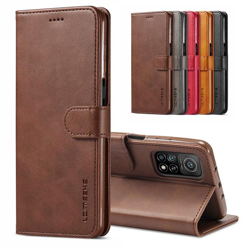 Genuine Premium Leather Detachable Magnetic Flip Cover with Card Holders Horizontal Case For Redmi Note 11 Pro 5G Case On Redmi Note 11 11S 10S 10 10C 9S 9 9T 8T 8 7 Case For Xiaomi Redmi Note11 Pro 5G Case