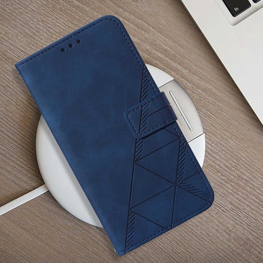 Geometric Leather Flip Wallet Case For Redmi 10C 10A 9A 9C Note 11 11S 10 10T 10S 9T 9 Pro A1 POCO C40 X4 M4 M5S Card Slot Cover Leather Flip 1 Wallet with 3 Card Slots Cover 360 Cover Protection Anti Drop Anti Scratch