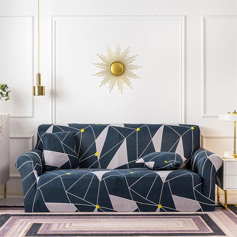 Geometric Sofa Covers Stretch Plaid Sofa Slipcovers for Living Room Elastic Sofa Cover Couch Armchair Cover Towel 1 2 3 4 Seater Slipcover For Sofas Loveseat Armchair Living Room Universal Furniture