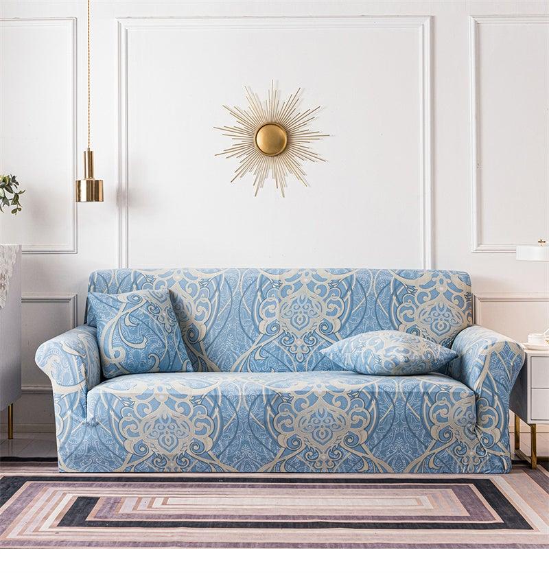 Geometric Sofa Covers Stretch Plaid Sofa Slipcovers for Living Room Elastic Sofa Cover Couch Armchair Cover Towel 1 2 3 4 Seater Slipcover For Sofas Loveseat Armchair Living Room Universal Furniture